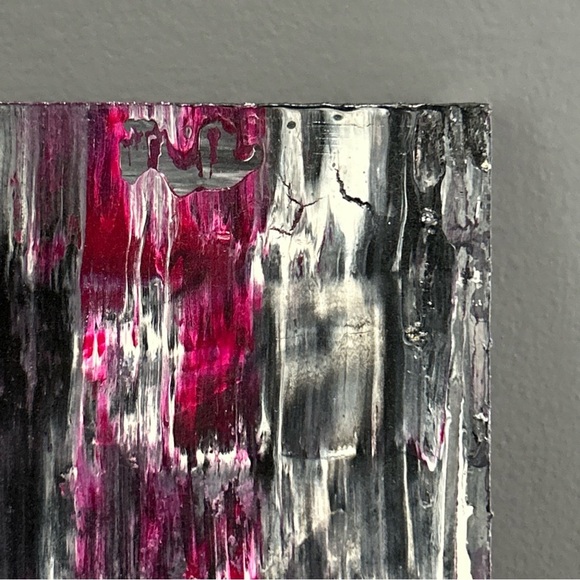Original Abstract Painting On Reclaimed Wood 12” X 12 “ X‎ 1” Getting Through It - Picture 3 of 16